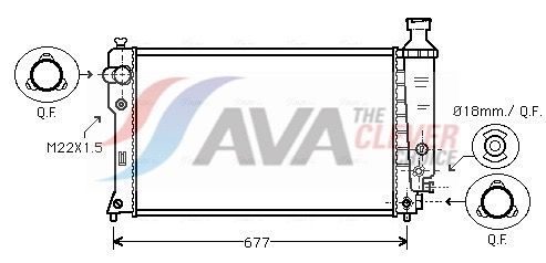 Kühler, Motorkühlung AVA QUALITY COOLING PEA2131