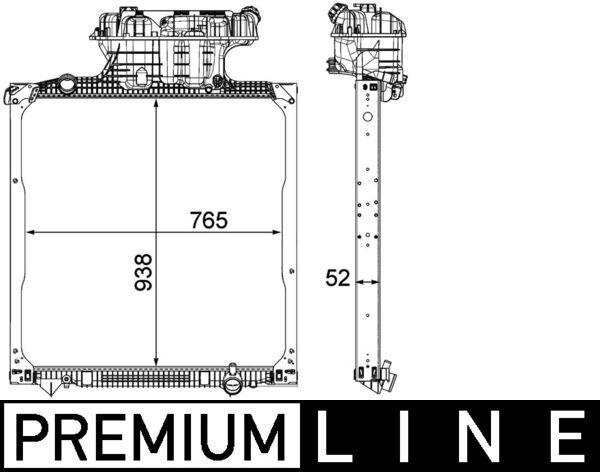 Kühler, Motorkühlung MAHLE CR1038000P