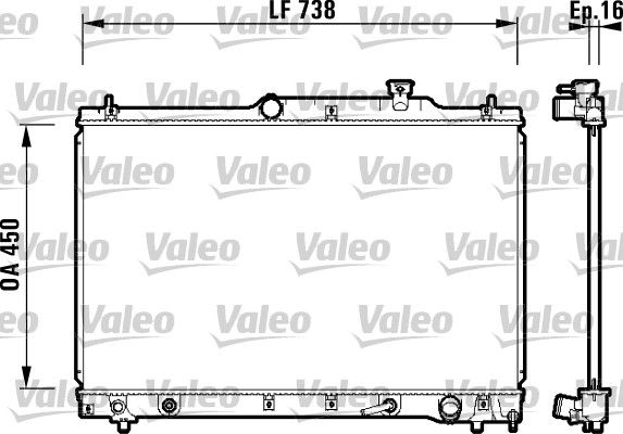 Kühler, Motorkühlung VALEO 734201