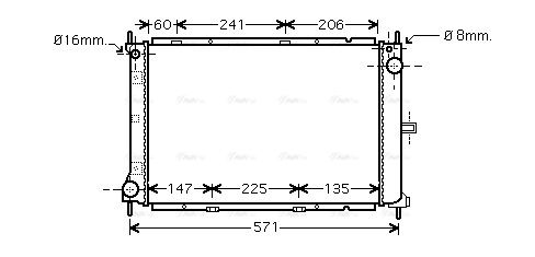 Kühler, Motorkühlung AVA QUALITY COOLING dn2249