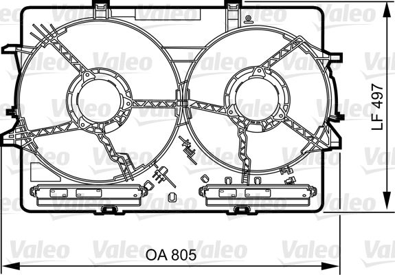 Halter, Kühlerlüfter VALEO 820757