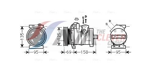 Kompressor, Klimaanlage AVA QUALITY COOLING CRAK130