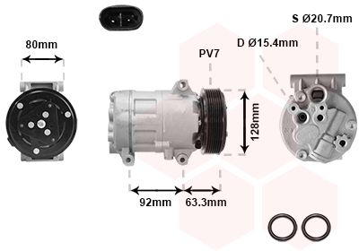 Kompressor, Klimaanlage VAN WEZEL 4300K369