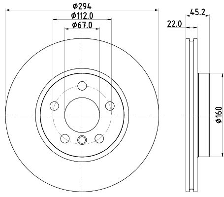 Bremsscheibe HELLA 8DD 355 122-651