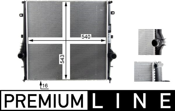 Kühler, Motorkühlung MAHLE CR1608000P