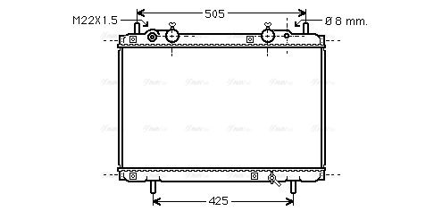 Kühler, Motorkühlung AVA QUALITY COOLING ft2180