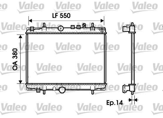 Kühler, Motorkühlung VALEO 734278