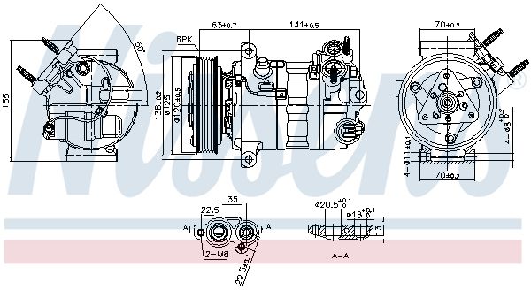 Kompressor, Klimaanlage NISSENS 890594