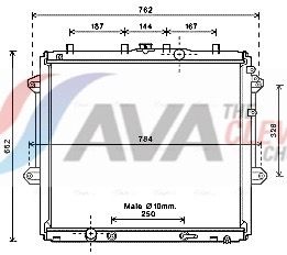 Kühler, Motorkühlung AVA QUALITY COOLING TO2616