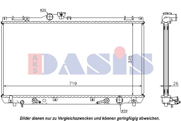 Kühler, Motorkühlung AKS DASIS 210048N