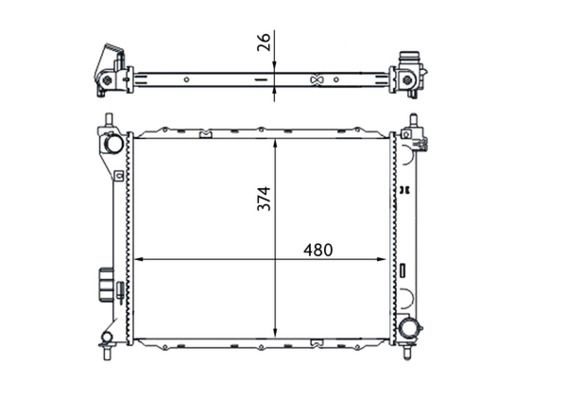 Kühler, Motorkühlung MAHLE CR1695000S
