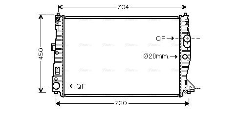 Kühler, Motorkühlung AVA QUALITY COOLING ala2132
