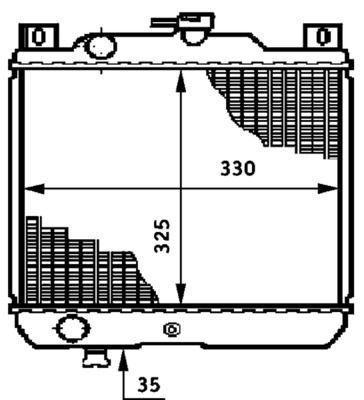 Kühler, Motorkühlung MAHLE cr 651 000s