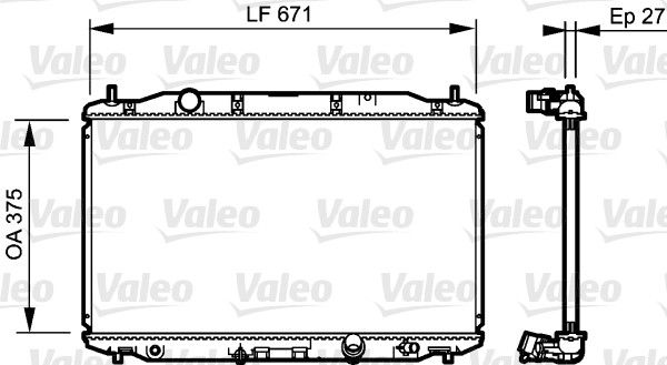 Kühler, Motorkühlung VALEO 735242