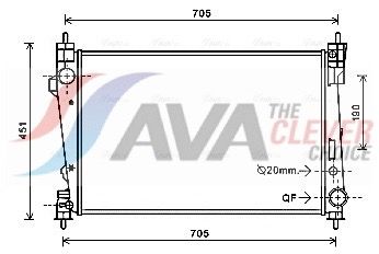 Kühler, Motorkühlung AVA QUALITY COOLING AL2124