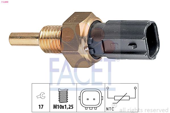 Sensor, Kühlmitteltemperatur FACET 7.3299