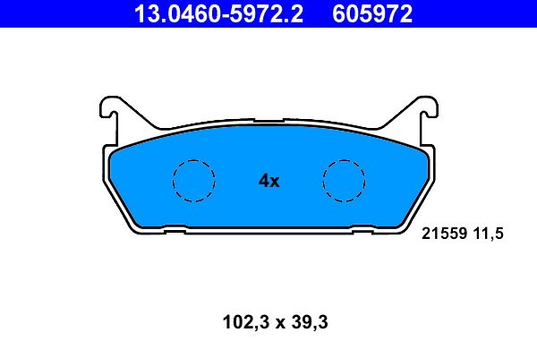 Bremsbelagsatz, Scheibenbremse ATE 13.0460-5972.2