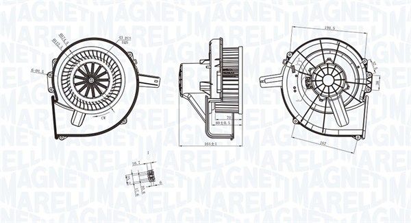 Innenraumgebläse MAGNETI MARELLI 069412211010