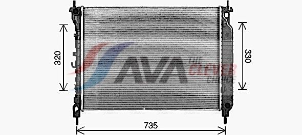 Kühler, Motorkühlung AVA QUALITY COOLING CT2083