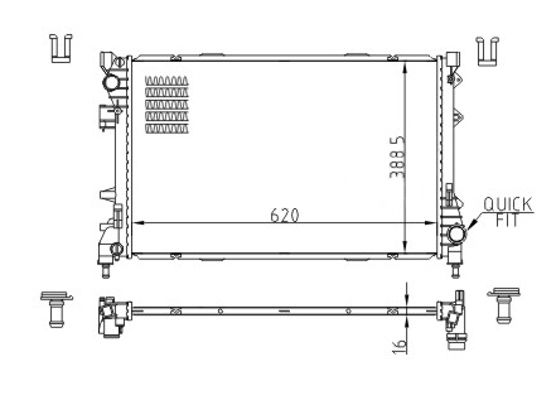 Kühler, Motorkühlung HART 643 024
