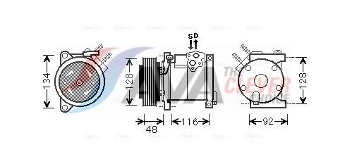 Kompressor, Klimaanlage AVA QUALITY COOLING CRAK102