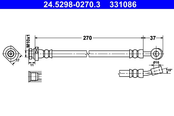 Bremsschlauch ATE 24.5298-0270.3