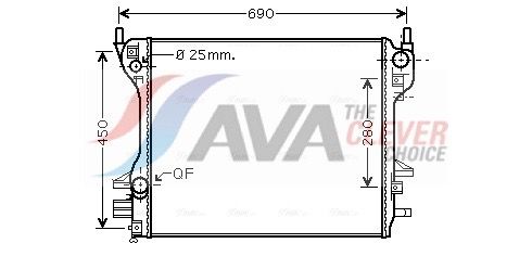 Kühler, Motorkühlung AVA QUALITY COOLING JR2040