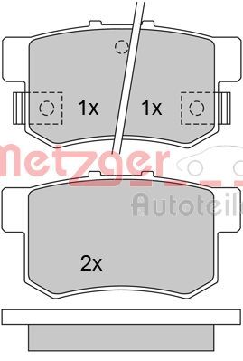 Bremsbelagsatz, Scheibenbremse METZGER 1170213