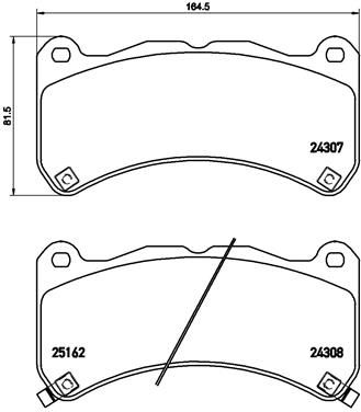 Bremsbelagsatz, Scheibenbremse BREMBO P 83 146