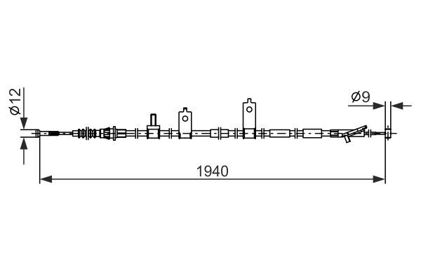 Seilzug, Feststellbremse BOSCH 1987482853