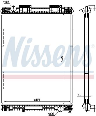 Kühler, Motorkühlung NISSENS 628700
