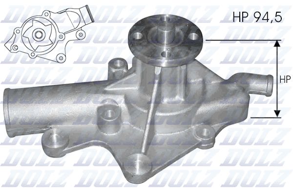 Wasserpumpe, Motorkühlung DOLZ J203