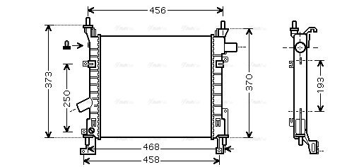 Kühler, Motorkühlung AVA QUALITY COOLING fd2373