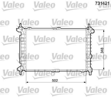 Kühler, Motorkühlung VALEO 731421