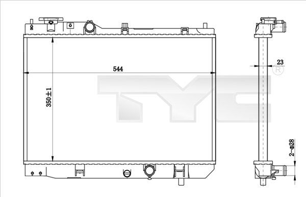 Kühler, Motorkühlung TYC 720-0001-r