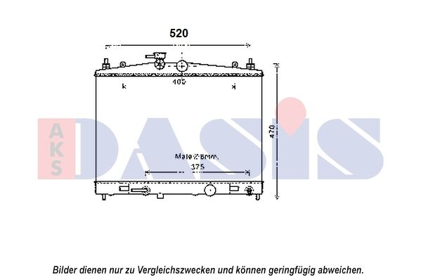 Kühler, Motorkühlung AKS DASIS 070163N