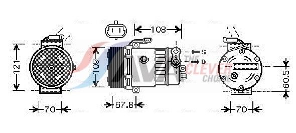 Kompressor, Klimaanlage AVA QUALITY COOLING OLAK139