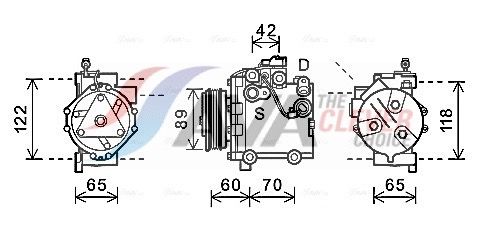 Kompressor, Klimaanlage AVA QUALITY COOLING SZAK125