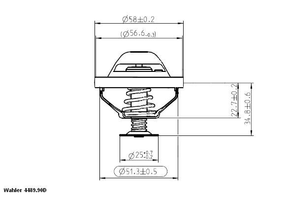 Thermostat, Kühlmittel WAHLER 4489.90D