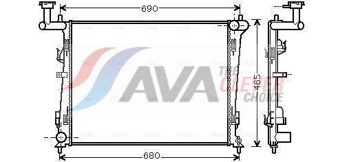 Kühler, Motorkühlung AVA QUALITY COOLING KA2097