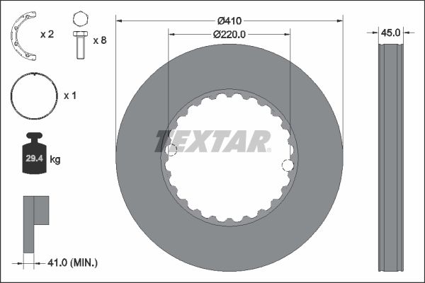 Bremsscheibe TEXTAR 93291311