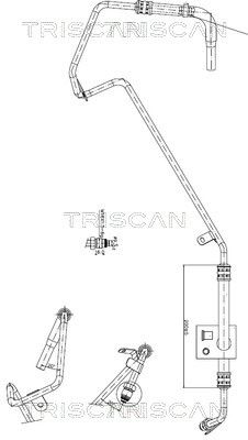 Hydraulikschlauch Lenkung TRISCAN 8516 29018