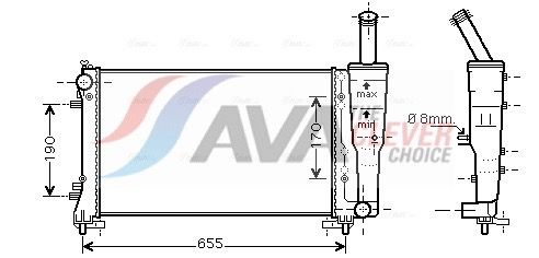 Kühler, Motorkühlung AVA QUALITY COOLING FTA2297