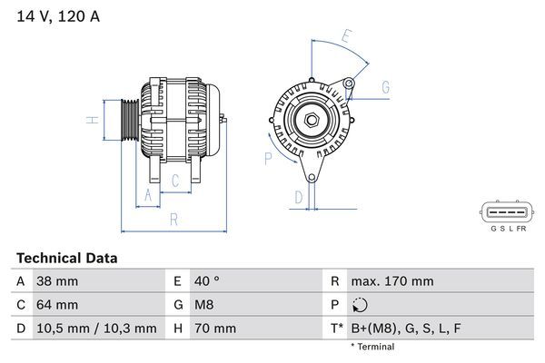 Generator BOSCH 0986082720