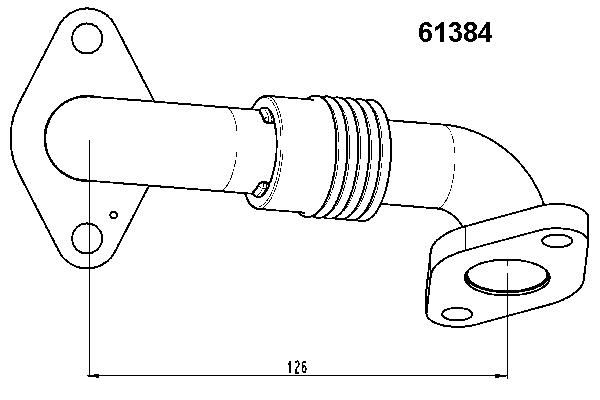 Rohrleitung, AGR-Ventil WAHLER 61384d