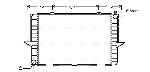 Kühler, Motorkühlung AVA QUALITY COOLING vo2148