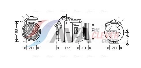 Kompressor, Klimaanlage AVA QUALITY COOLING BWK317