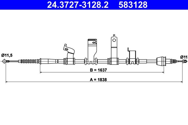 Seilzug, Feststellbremse ATE 24.3727-3128.2