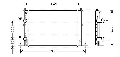 Kühler, Motorkühlung AVA QUALITY COOLING fta2244