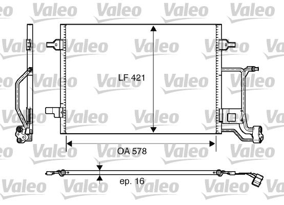 Kondensator, Klimaanlage VALEO 817997